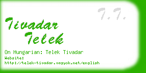 tivadar telek business card